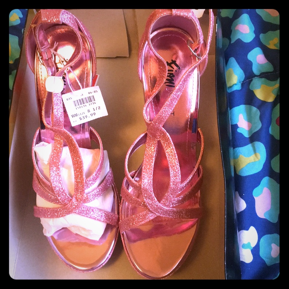 Pink Glitter Heels